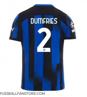 Inter Milan Denzel Dumfries #2 Replik Heimtrikot 2023-24 Kurzarm